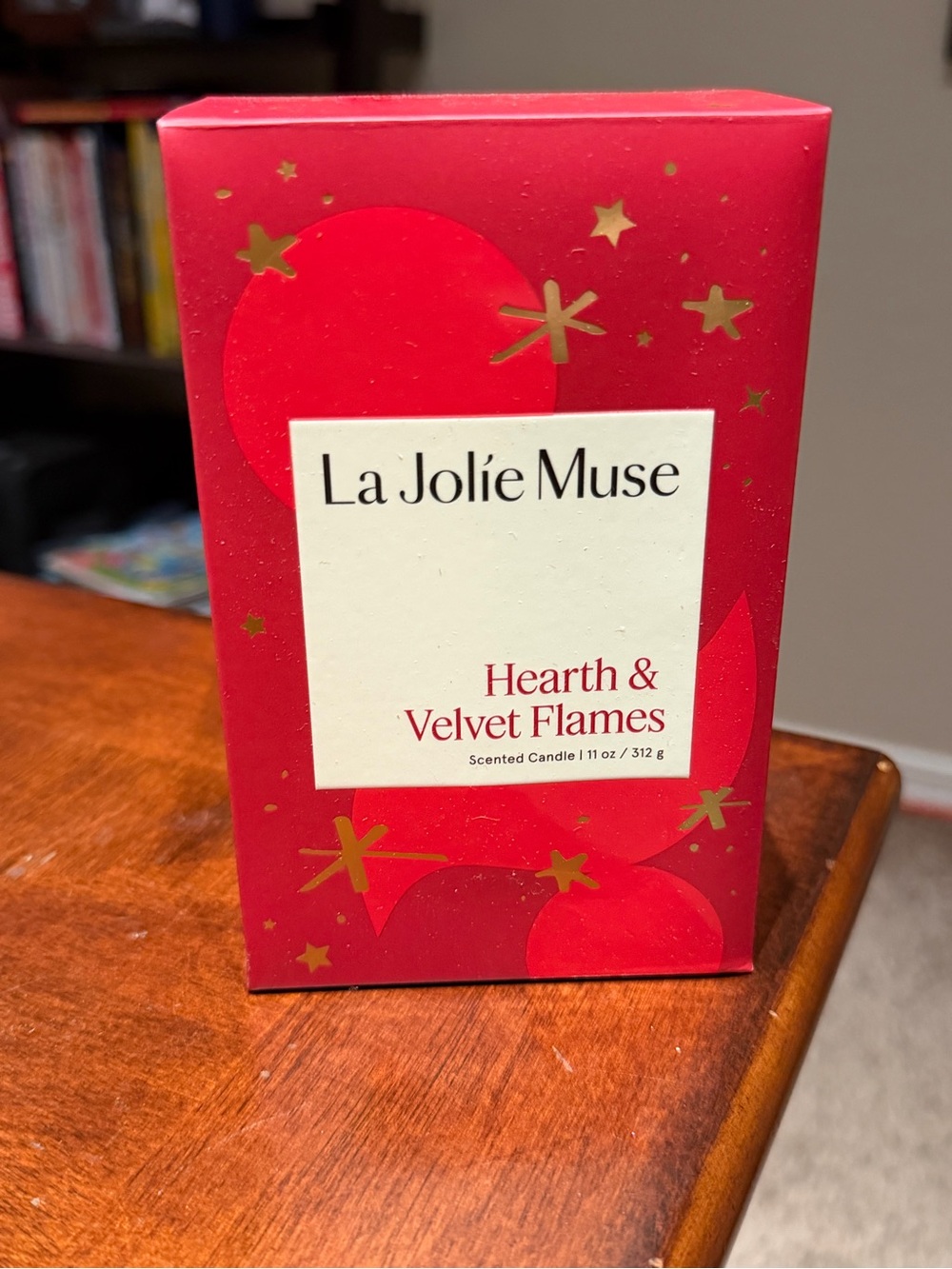 Hearth & Velvet Flames Scented Candle - Red